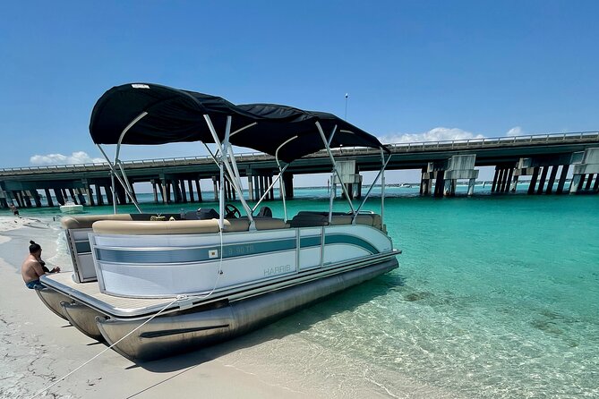 Private Crab Island Pontoon Charter with Inflatables from FWB - Exploring Crab Island and Surroundings
