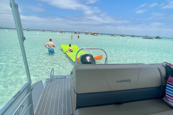 Private Crab Island Pontoon Charter with Inflatables from FWB - The Activities: Paddleboarding, Snorkeling, and Floating