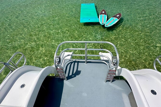 Private Crab Island Slide Pontoon Charter w/Restroom (Up to 12) - Captain and Crew Experience