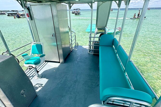 Private Crab Island Slide Pontoon Charter w/Restroom (Up to 12) - Pricing, Booking, and Cancellation Policies