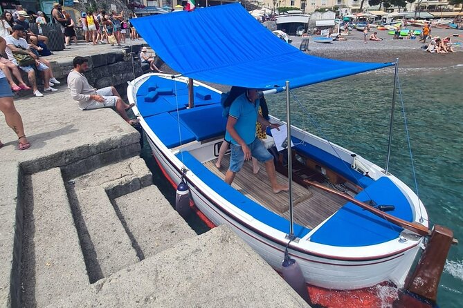 Private day aboard a typical boat from Positano to Amalfi - Snorkeling Equipment and Refreshments Included