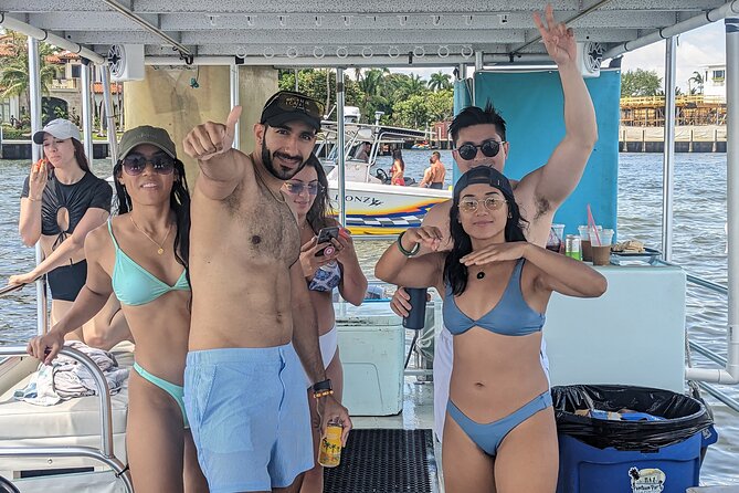 Private Double Deck Pontoon Party Cruise in Fort Lauderdale - Activities at the Sandbar and Water Play Equipment