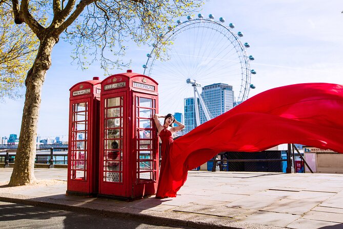 Private Epic Flying Dress Photoshoot in London - An Exciting Opportunity to Wear Eye-Catching Dresses in Londons Most Famous Spots