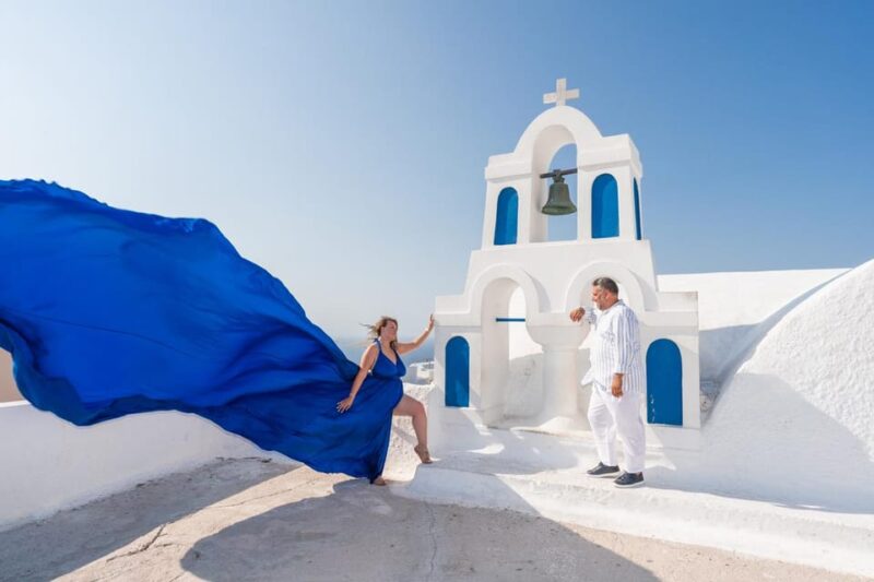 Private Flying Dress Photoshoot Santorini With Pickup - Booking Flexibility and Cancellation Policy