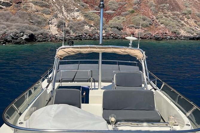 Private Full-Day Motor Yacht Cruise with Meal, Open Bar+Transfers - End of the Day at Vlyhada Port with a Scenic Return
