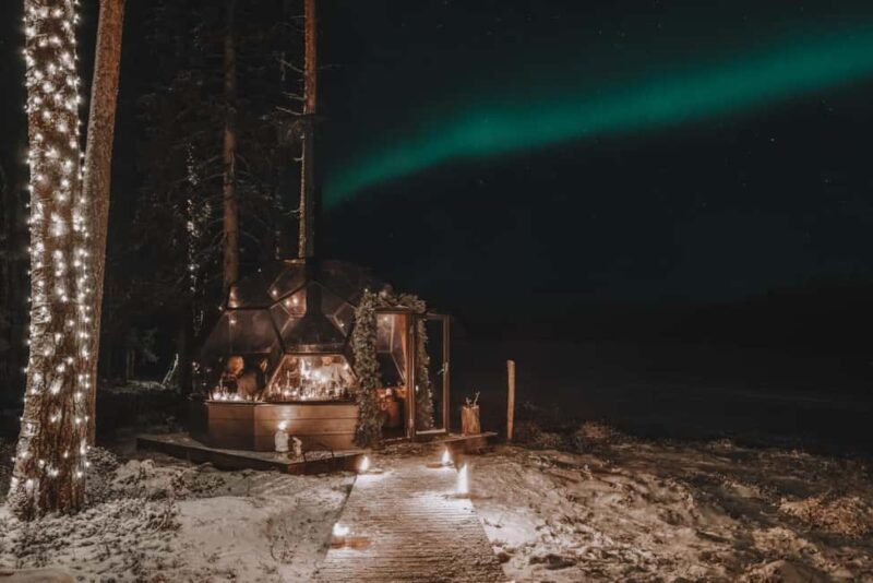 PRIVATE Glass Igloo Dinner Under Northern Lights - Savoring a Traditional Lappish Dinner with Local Ingredients