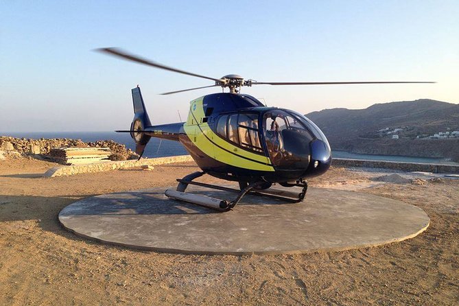 Private Helicopter Transfer from Paros to Santorini - The Departure and Arrival Locations: Asteras Cafe to Thermes Villas