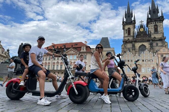 Private live-guided E-Scooter TOURS around Prague - Starting Point at Uhelný trh in Old Town
