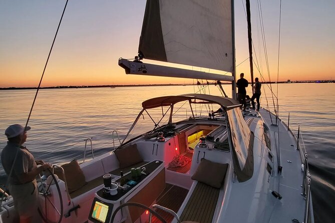 Private Luxury Sunset Sail on the 50ft Sailing Yacht Fate BYOB - Spotting Dolphins and Enjoying the Sunset Views