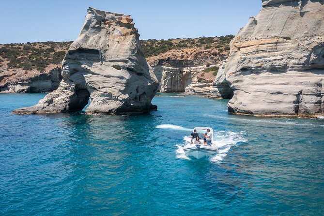 Private Milos Tour "Islands of Colours"- Luxury Boat Rental - Stops at Milos Most Photogenic and Secluded Beaches
