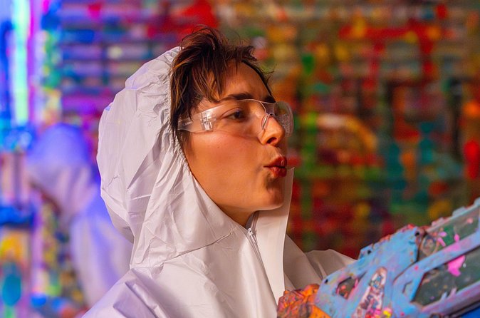 Private Neon Light Shooting and Spinning Art Class in LA - The Spinning Machine: Turning Neon Splashes into Art