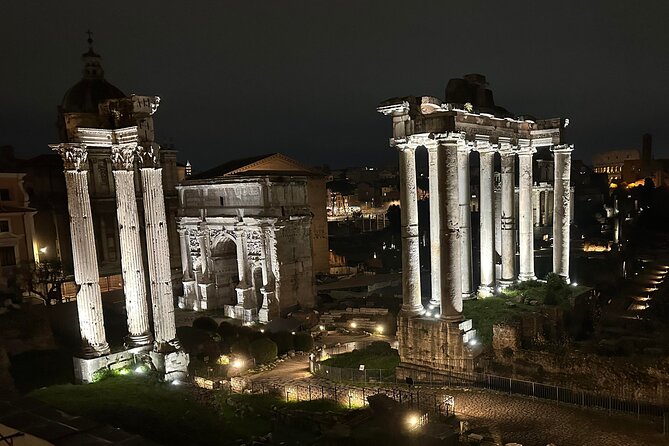 Private Night Tour of Rome Colosseum Forum and Famous Sites - Discover the Colosseums Nighttime Exterior and Lighting