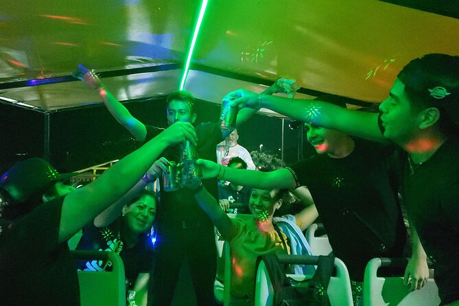 Private Party Bus Experience in Cancun - The atmosphere on board: music, lights, and drinks