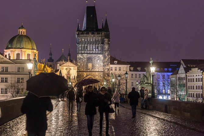 Private & Personalized Prague Night Tour with a Local Guide - Crossing Charles Bridge at Night: A Romantic Moment