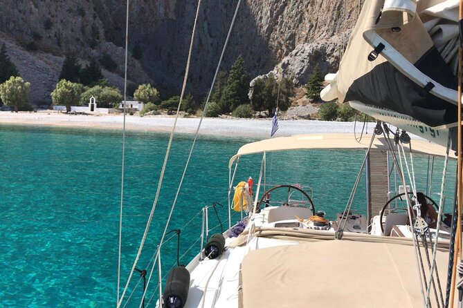 Private sailing trip to Kallithea Thermes Bay and Antony Quinn Bay. - Exploring Anthony Quinn Bay’s Crystal Waters