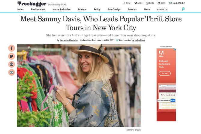 Private Secondhand Bargain Shopping & Styling Tour with a Personal Shopper - End of Tour at Union Square and Parsons School of Fashion