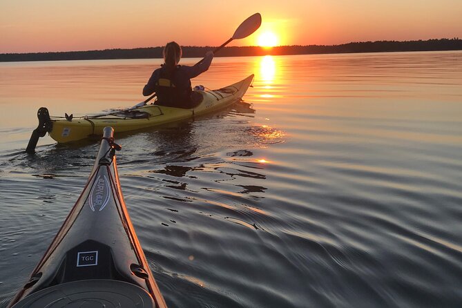 PRIVATE Sunset Kayaking in Stockholm Archipelago Nature Reserve - Key Points