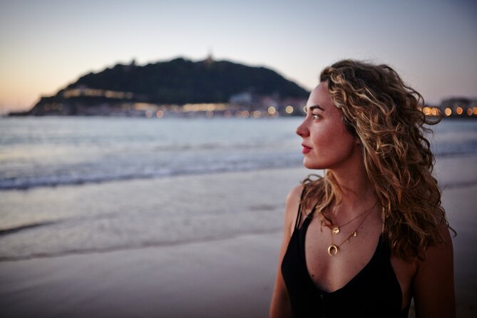 Private Sunset Photo Session on La Concha Beach - Walking Along San Sebastian’s Bay Using Unique Railings and Sea Views