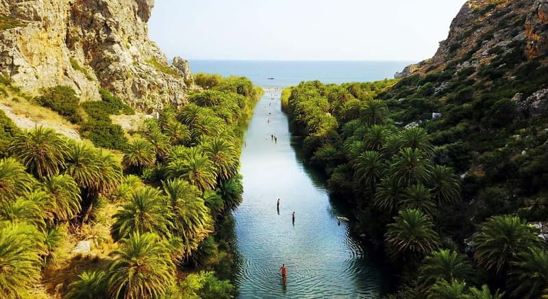 Private Tour: Botanic Garden - Spili - Preveli - Plakias - Arriving at Preveli: The Lagoon, Palm Forest, and Beach