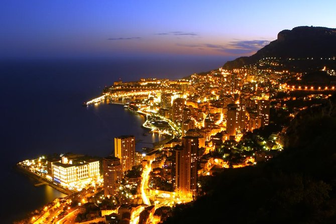 Private Tour of Monte Carlo by Night from Nice - Scenic Drive Along the French Riviera Coastline