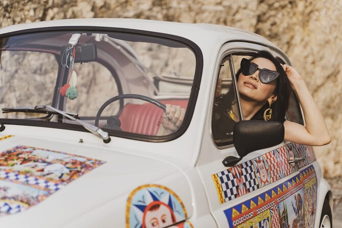Private tour of Taormina and La Dolce Vita with the 500 - Birds-Eye View from Chiesa Madonna della Rocca