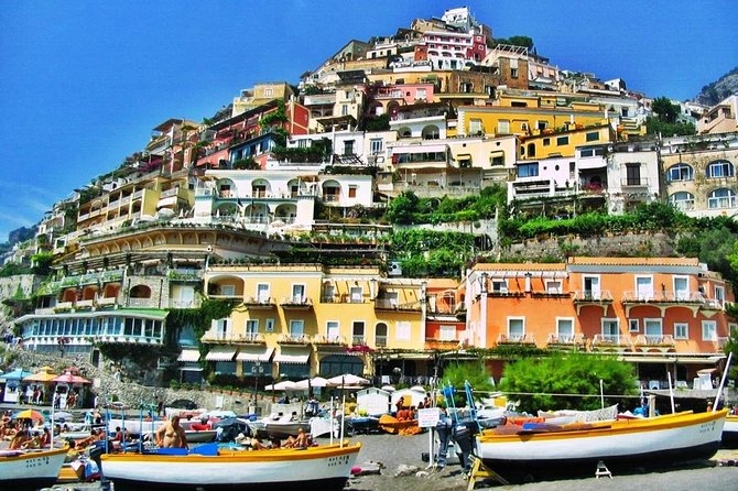 Private Tour: Pompeii and Positano Day Trip from Rome - View of Mount Vesuvius and the Densely Populated Region