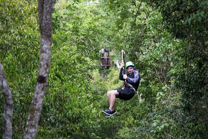 Private Tour with 3 Cenotes + 5 Zip-lines + Mayan Lunch - Zip-Lining Through the Gum Trees: Five Thrilling Rides