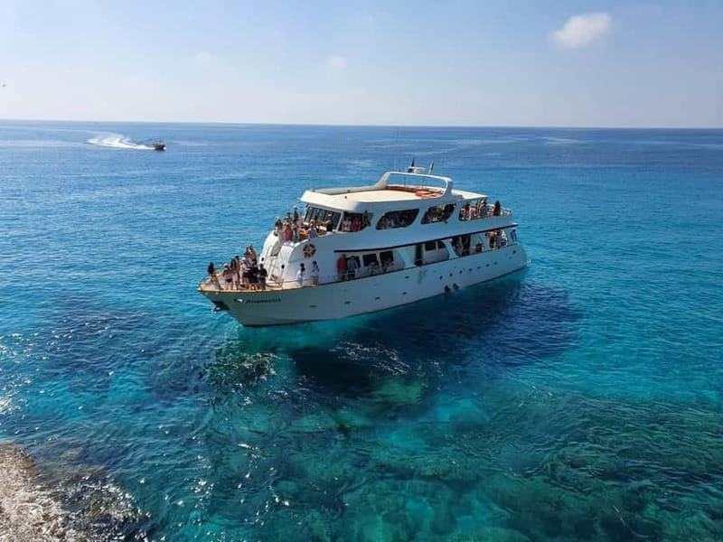 Protaras: Luxury Yacht Cruise with slide, BBQ Lunch & Drink - Blue Lagoon: Swimming, Snorkeling, and Marine Life