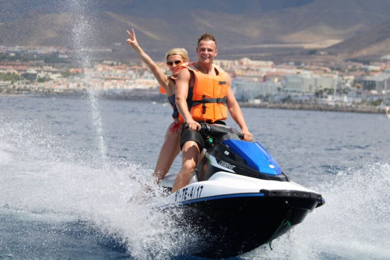 Puerto Colón: Tenerife Coast Jet Ski Tour with Photos - The Experience for No-License Riders and Double Jet Ski Options