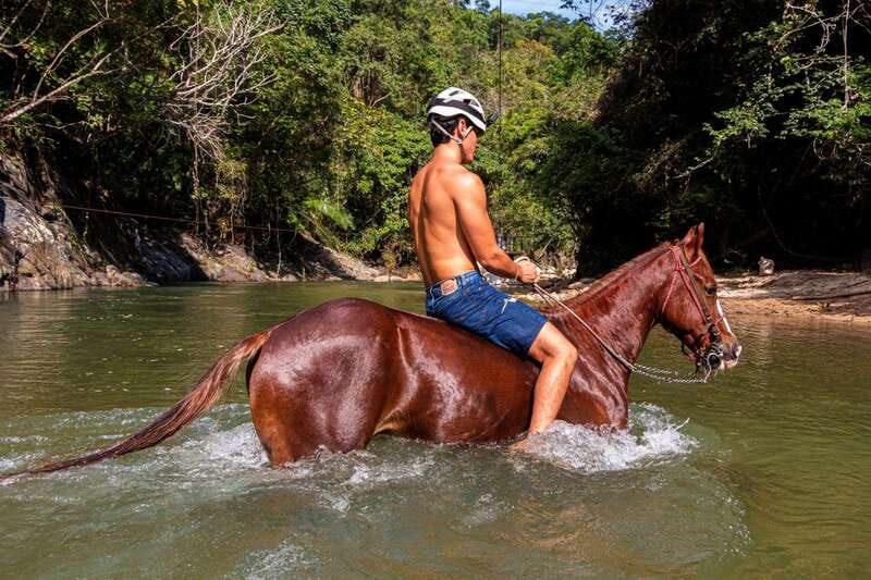 Puerto Vallarta Horseback Riding - River Swimming and Water Highlights in the Cuale River
