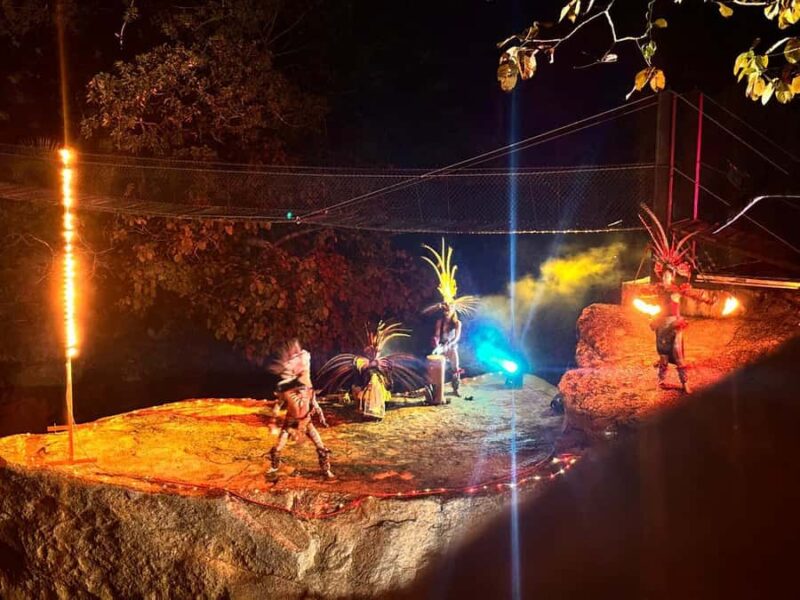 Puerto Vallarta: Night Zipline, Dinner, & Show with Pickup - Mexican Dinner in a Rustic Open-Air Setting