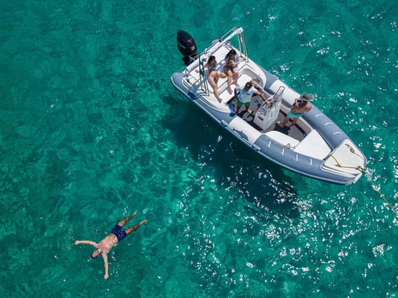 Pula and Chia seen from the sea: boat tour with skipper and snorkeling - Key Points