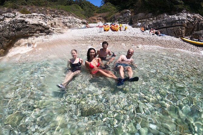 Pula Kayak Tour-Cliff jumping,snorkeling& free GoPro pictures - Starting Point at Big Mama Beach Bar in Pula