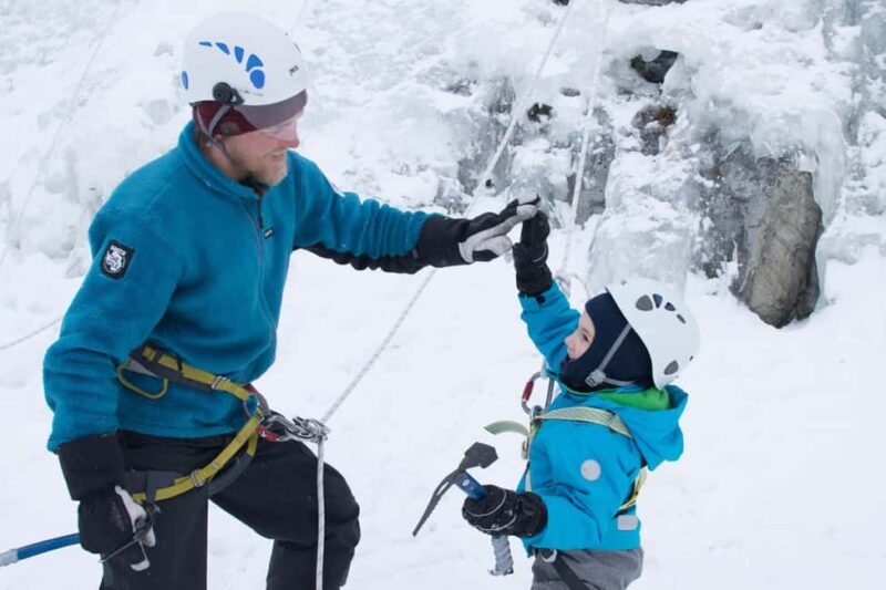 Pyhätunturi: Kid's Ice Climbing Adventure in Finnish Lapland - The Climbing Route at Tajukangas Ice Wall