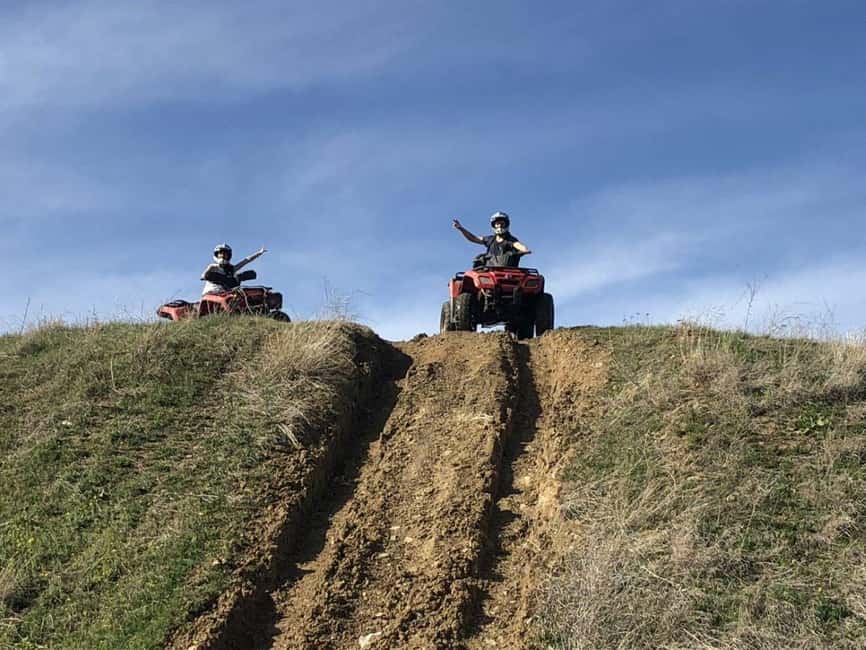 Quad Bike - All - Terrain Vehical in a Balkan Mountain - Exploring the Balkan Mountain Trails on a Quad Bike