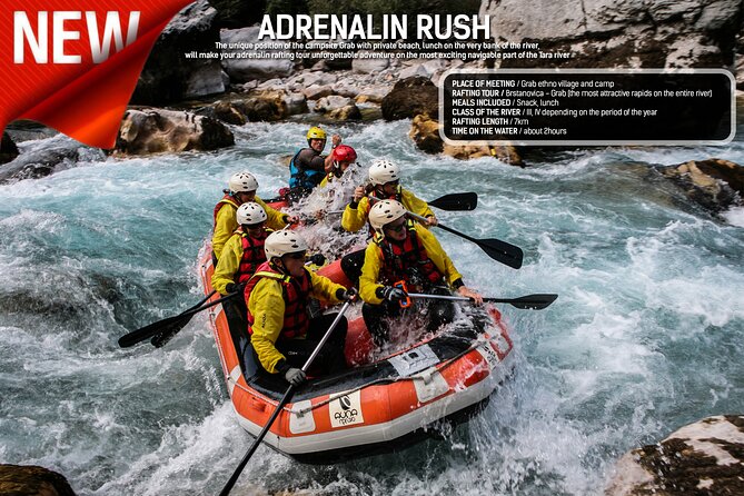 Rafting Adrenalin 7km - Exciting White Water Rafting on the Tara River in Montenegro
