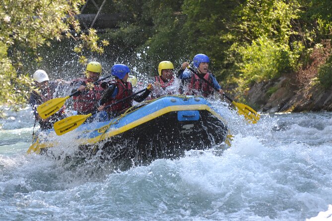 Rafting at the foot of Mont Blanc in Chamonix - Rafting Along the Mont Blanc Facing Rapids