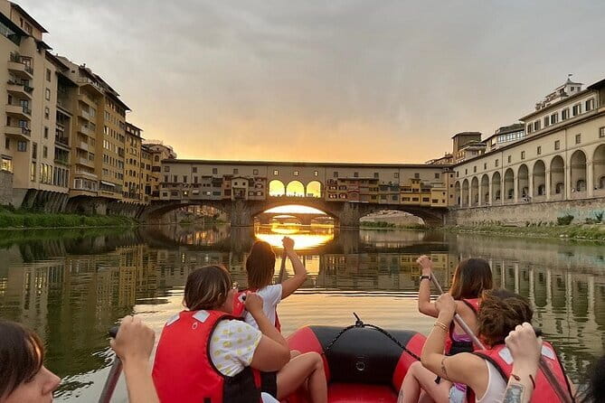 Rafting on the Arno River in Florence under the Arches of Pontevecchio - Paddling Beneath Pontevecchio and Florence’s Landmarks