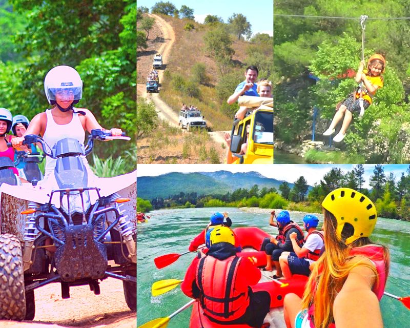 Rafting, Quad or Buggy Ride, Zipline, Jeep Tour Super Combo - Combining Adventure with Scenic Beauty