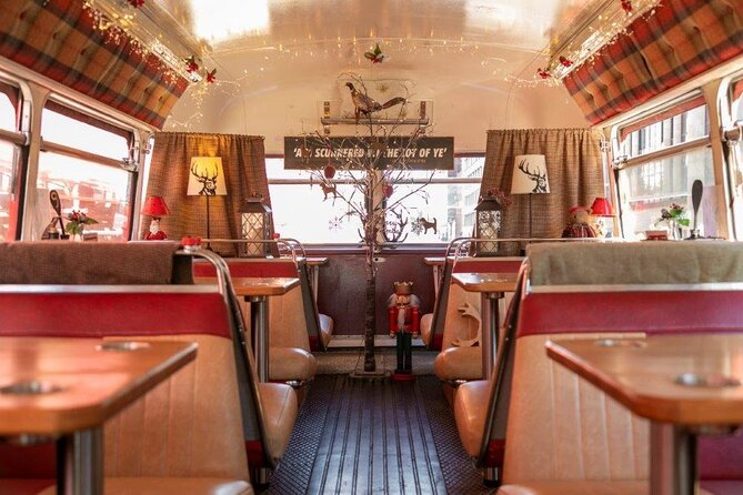 Red Bus Ride Along with Santa in Glasgow - Vintage Routemaster Bus Decorated for Christmas Festivities