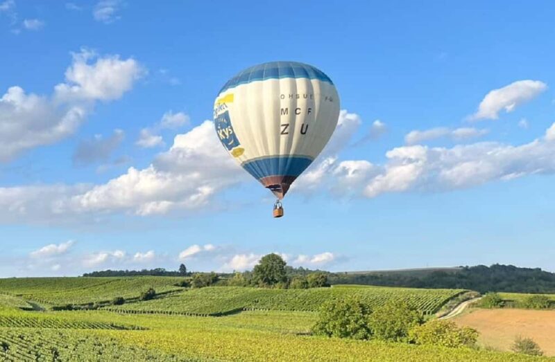 Reims (Pouillon) : Hot Air Balloon Flight with Champagne - Key Points