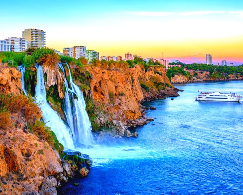 Relax Boat Tour in Antalya with Lunch, Swim & Waterfalls - Waterfalls and Coastal Views from the Antalya Cliffs