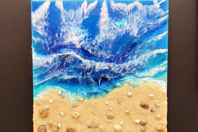 Resin Beach Scene Art Class Experience - The Experience Provider: Hawaii Fluid Art