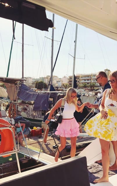 Rethymno: Sunset Catamaran Cruise with Wine and Snacks - Practicalities and Booking Details