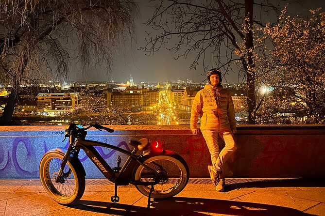 Retro Style E-Bike Night Tour in Prague - Live Guided - Learning the History at the Powder Tower