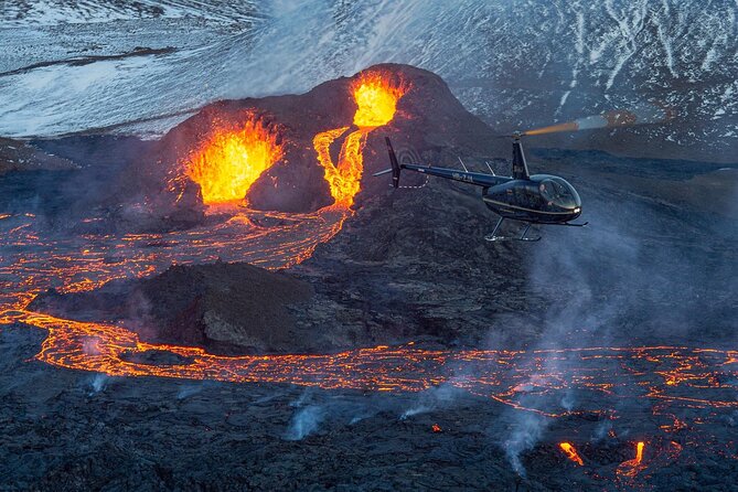 Reykjavik Helicopter Private Tour of Volcanoes - The Best of the Lava Fields and Craters of Reykjanes Volcano
