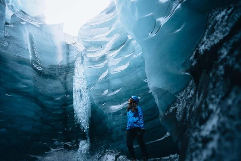 Reykjavik: Katla Ice Cave & South Coast Waterfalls Tour - Visiting the Black Sand Beach and Puffins