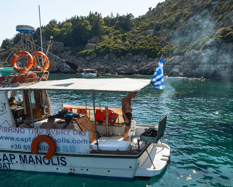 Rhodes: Captain Manolis Fishing Trip with BBQ and Swimming - Fishing Experience and Catch Highlights