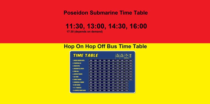 Rhodes: Combo Ticket - Hop On Hop Off Bus & Submarine Cruise - Explore Rhodes with a Dual Experience: Bus Tour & Submarine Cruise