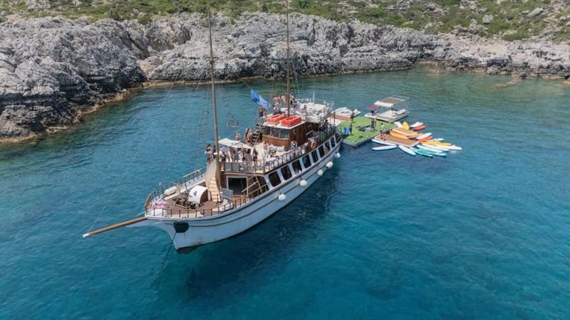 Rhodes: Gulet Trip with Food, Drinks, SUP, Kayak & Swimming - Traditional Greek Lunch and Drinks